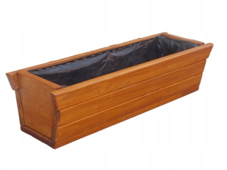 Drevený balkónový box 68x22x17,5 cm hnedý